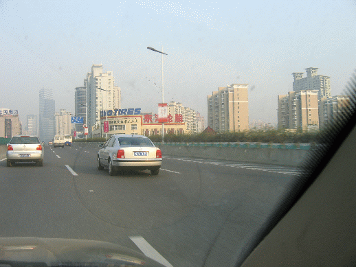 Einfahrt nach Shanghai